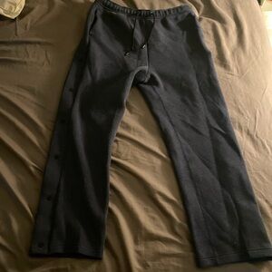 Nike baggy sweat pants with buttons on the side